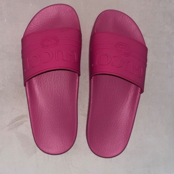 Pink Gucci slides 38 (7.5/8) sandals - Picture 1 of 9